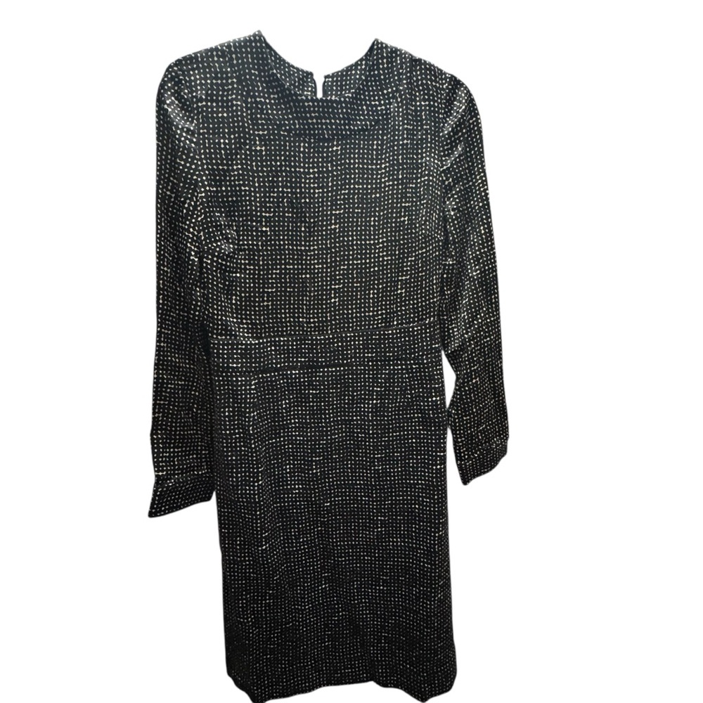 Tory Burch Black and White Long Sleeve Dress
